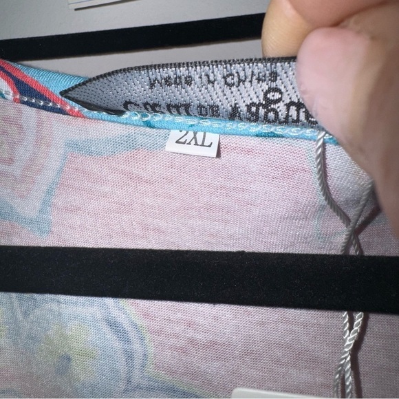 Clear De Vague Mandala Print short sleeved maxi dress with pockets size 2X - Picture 3 of 9